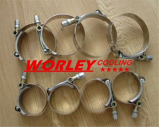 2 x 2" Stainless Steel T-Bolt Hose Clamps for QLD (1958-1963)