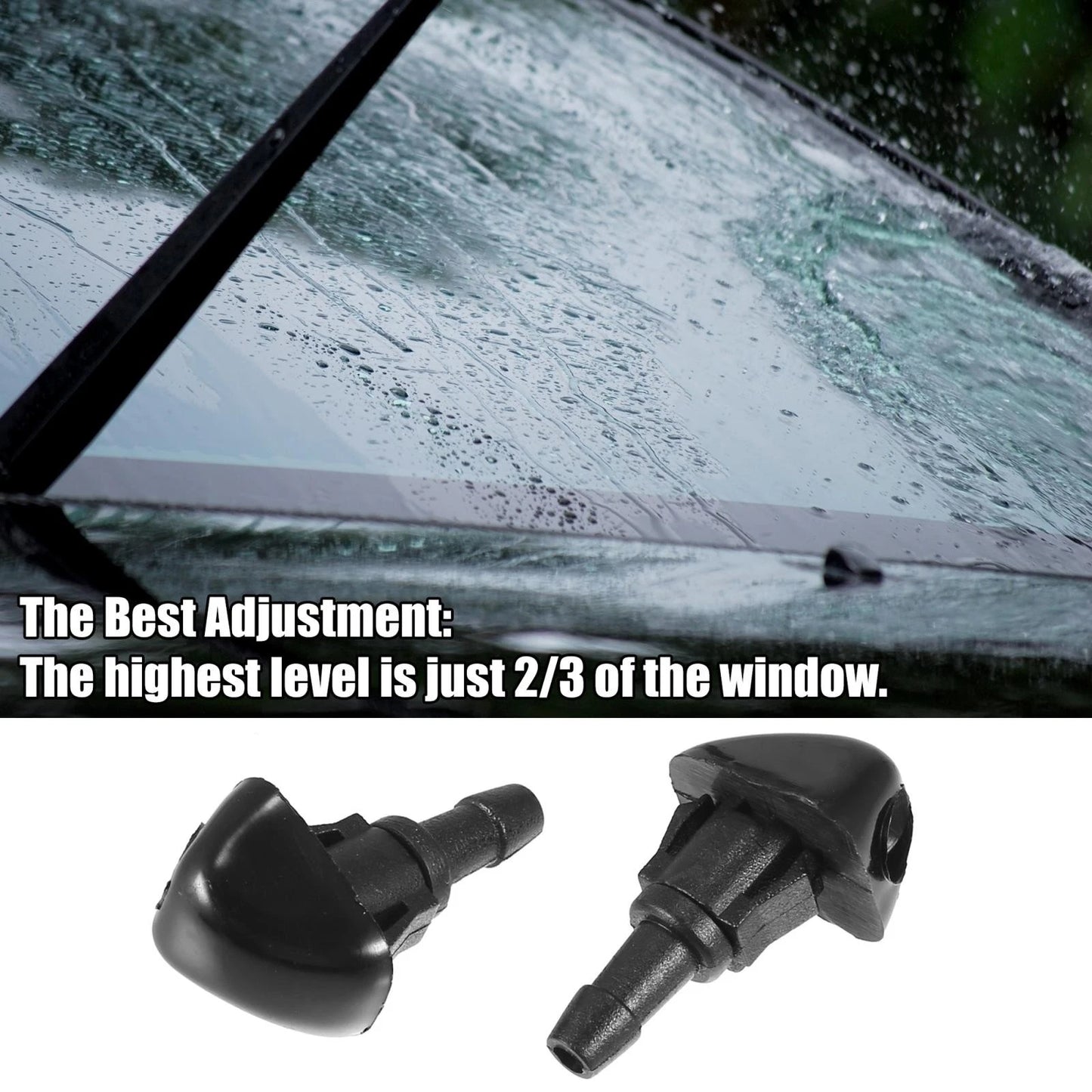 3pcs Front Windshield Washer Nozzle Kit for Honda CR-V (1999-2004)