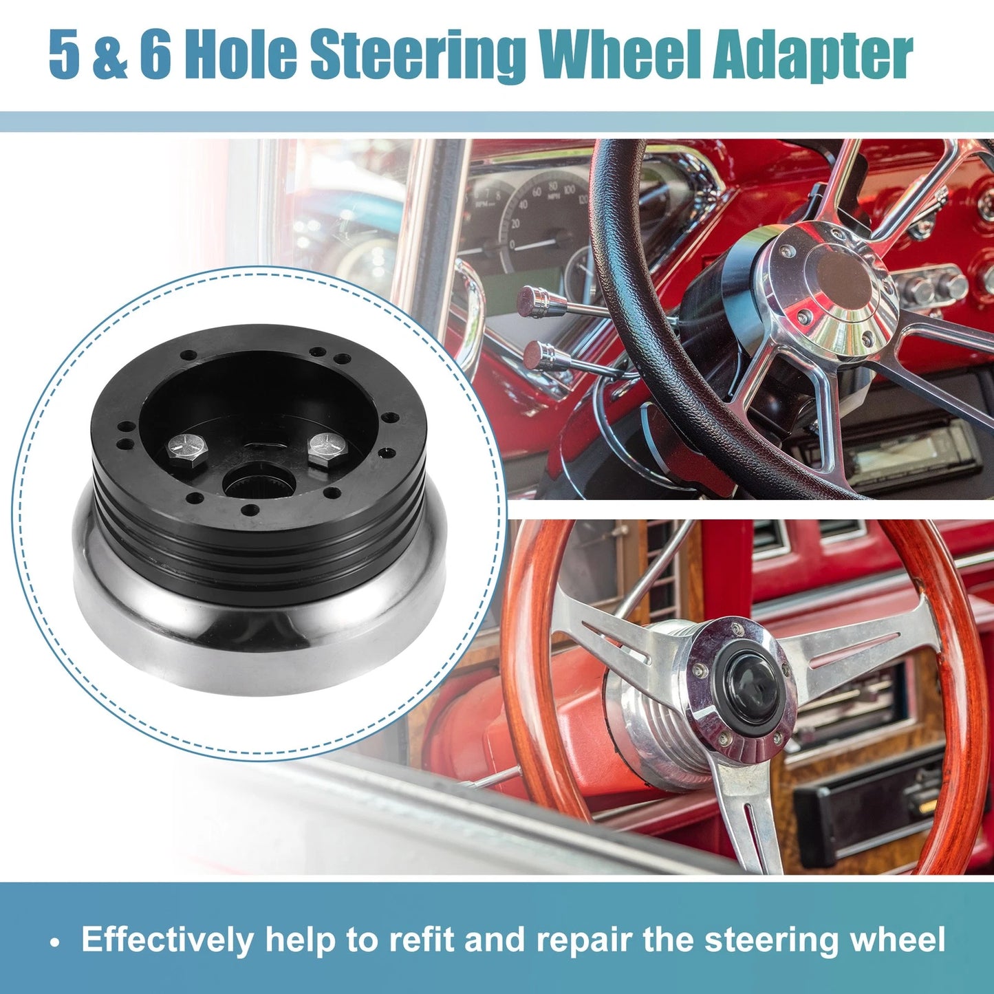 Billet Steering Wheel Short Hub Adapter Connector for Chevy GM