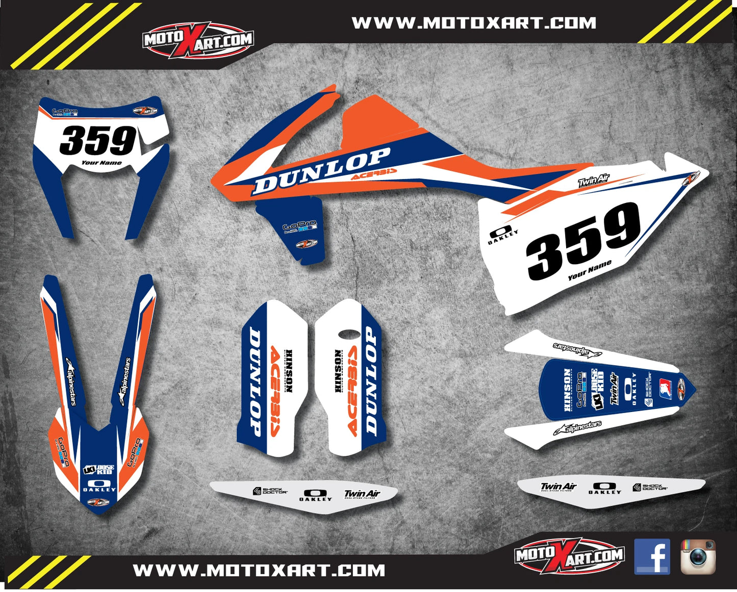 Full Sticker Kit for KTM EXC XC XCF 2017-2017