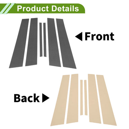 6 Pcs Carbon Fiber Pillar Window Trim for Nissan Altima (2019-2023)