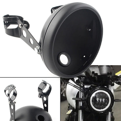 7-Inch Retro LED Headlight Shell & Mount Bracket for Harley Motorcycle