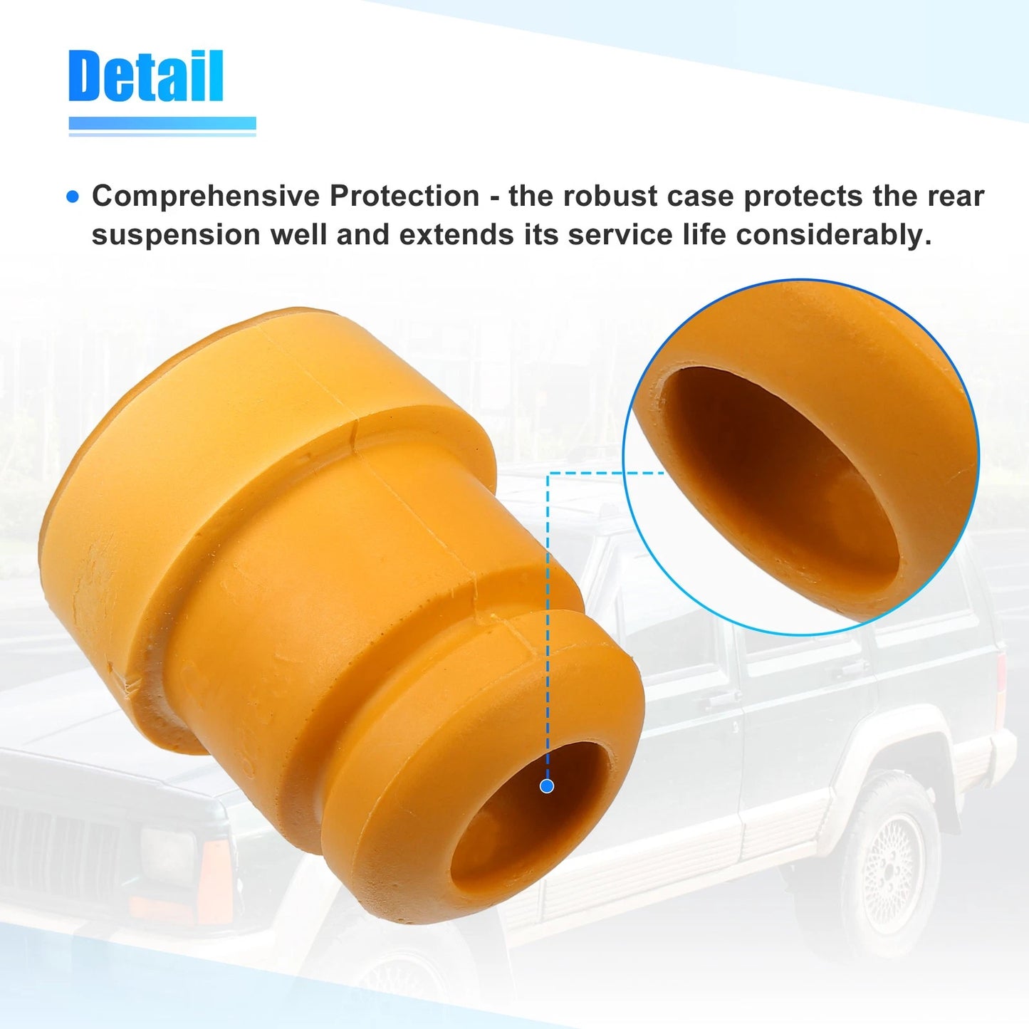 2 x 2.6 Inch Front Suspension Bump Stops for BMW (2010-2016) Rubber Orange