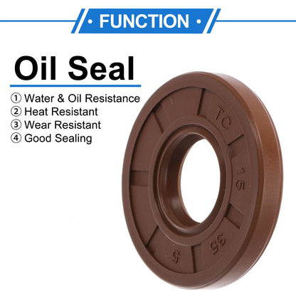 Oil Seal 15x35x5mm Seal Ring Rotary Shaft Seal FKM Rubber