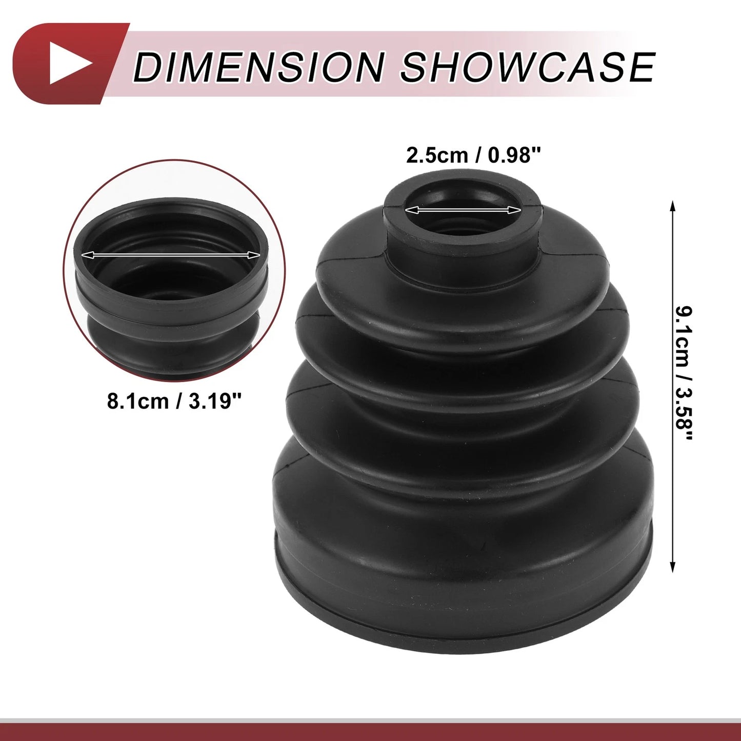 Inner CV Joint Boot Kit with Clamps for Honda Accord (2008-2012)
