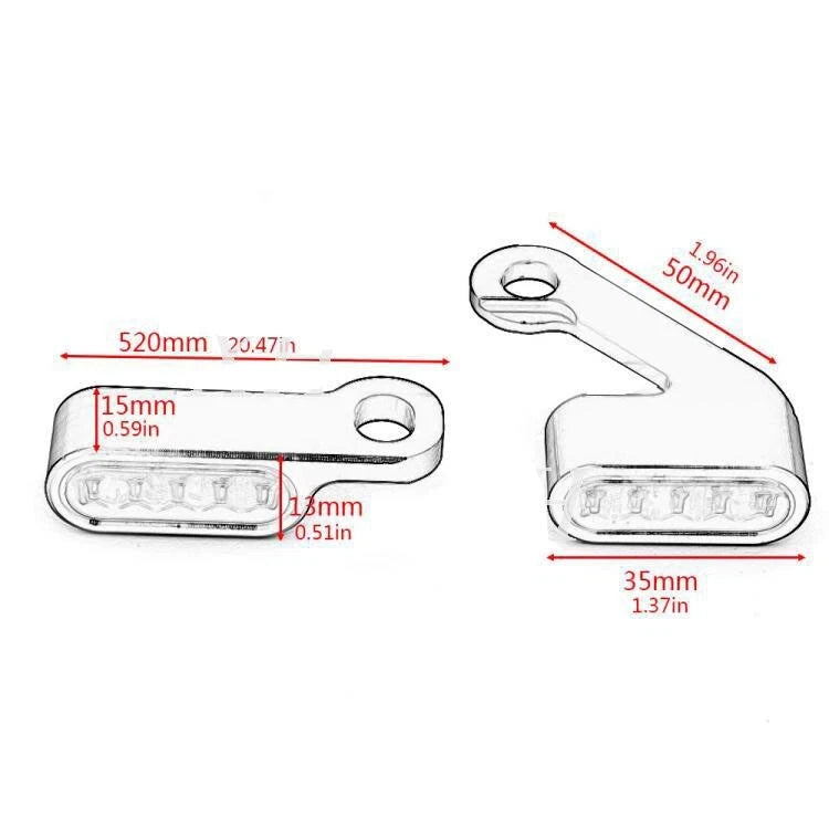 Black LED Mini Motorcycle Front Turn Signal Light for Harley Dyna FXD (2006-2017)