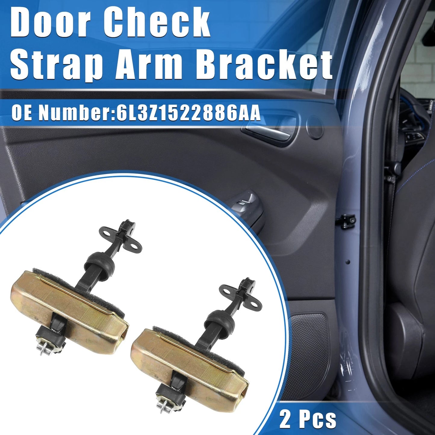 Front Door Check Stop Strap for Ford F150 2004-2008 (2 x)