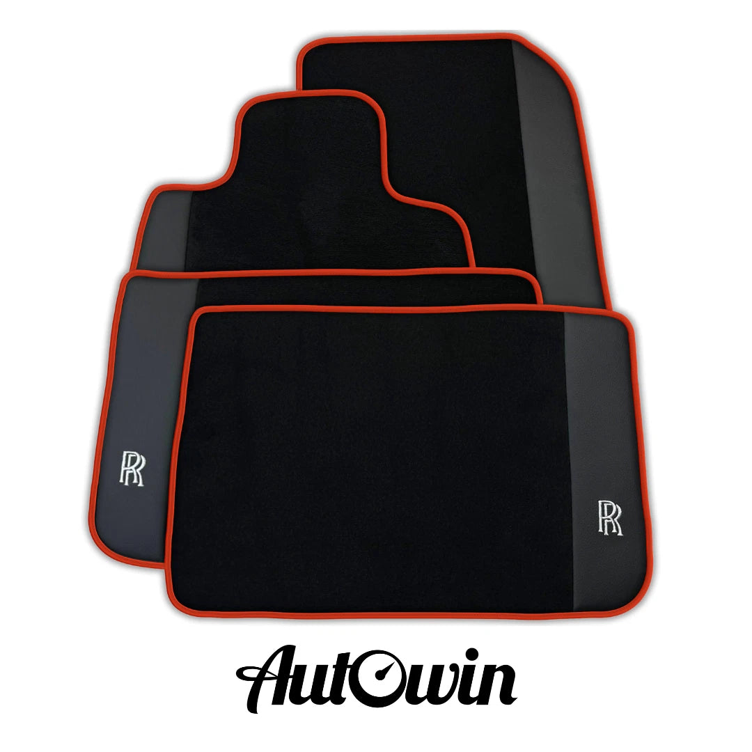AutoWin Car Floor Mats for Rolls Royce Wraith 2013-2023 Leather 2 x Pieces