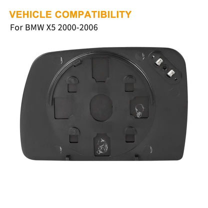 Heated Right Side Rearview Mirror Glass for BMW X5 (2000-2006)