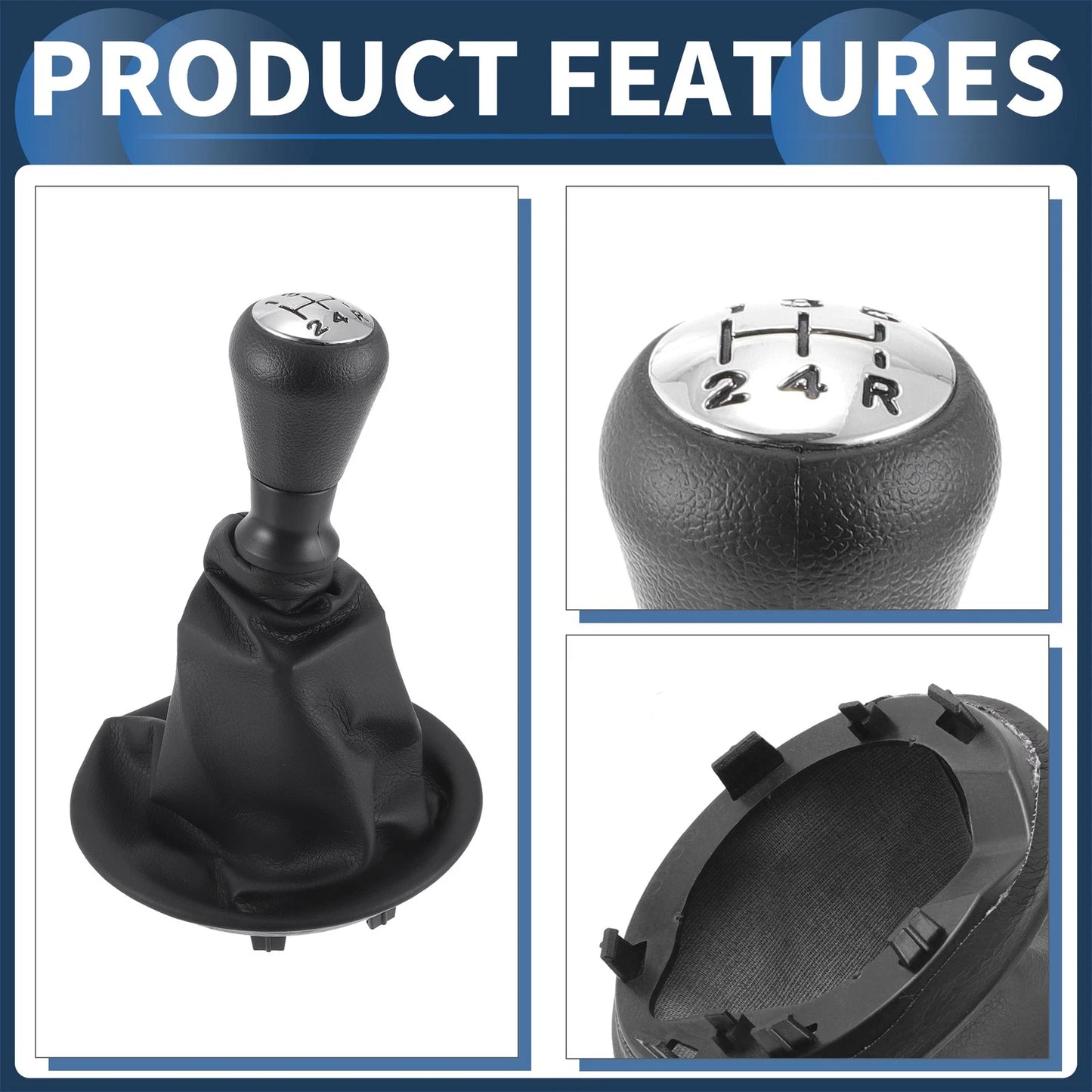 5 Speed Gear Shifter Knob & Cover for Peugeot Partner (2008-2018)
