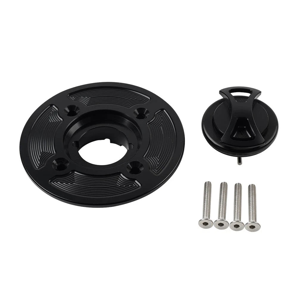 Fuel Gas Tank Cap Cover for APRILIA RSV1000 04-08, Tuono V4R 11-17, RSV4 R Black