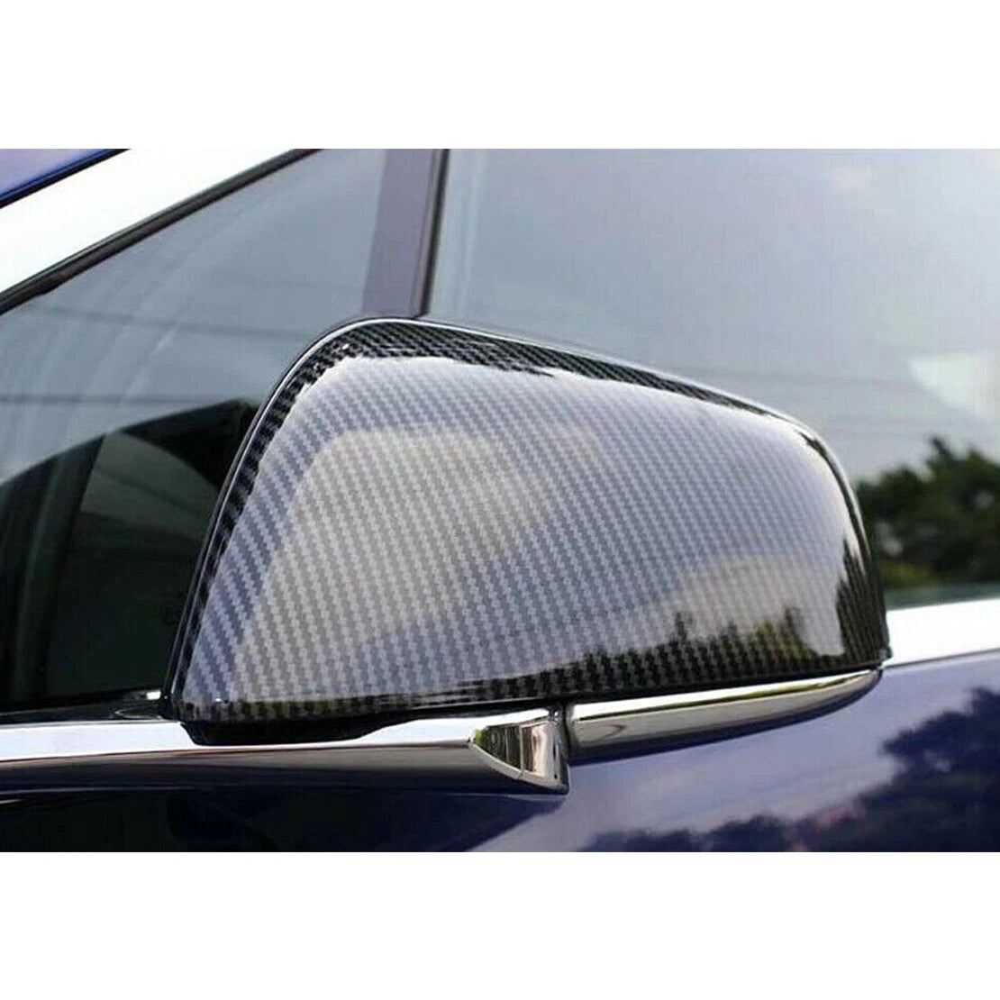Carbon Fiber Side Mirror Covers for Tesla Model Y (2016-2019)