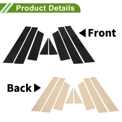 8 Pcs Black Pillar Window Trim for Nissan Murano (2015-2023)