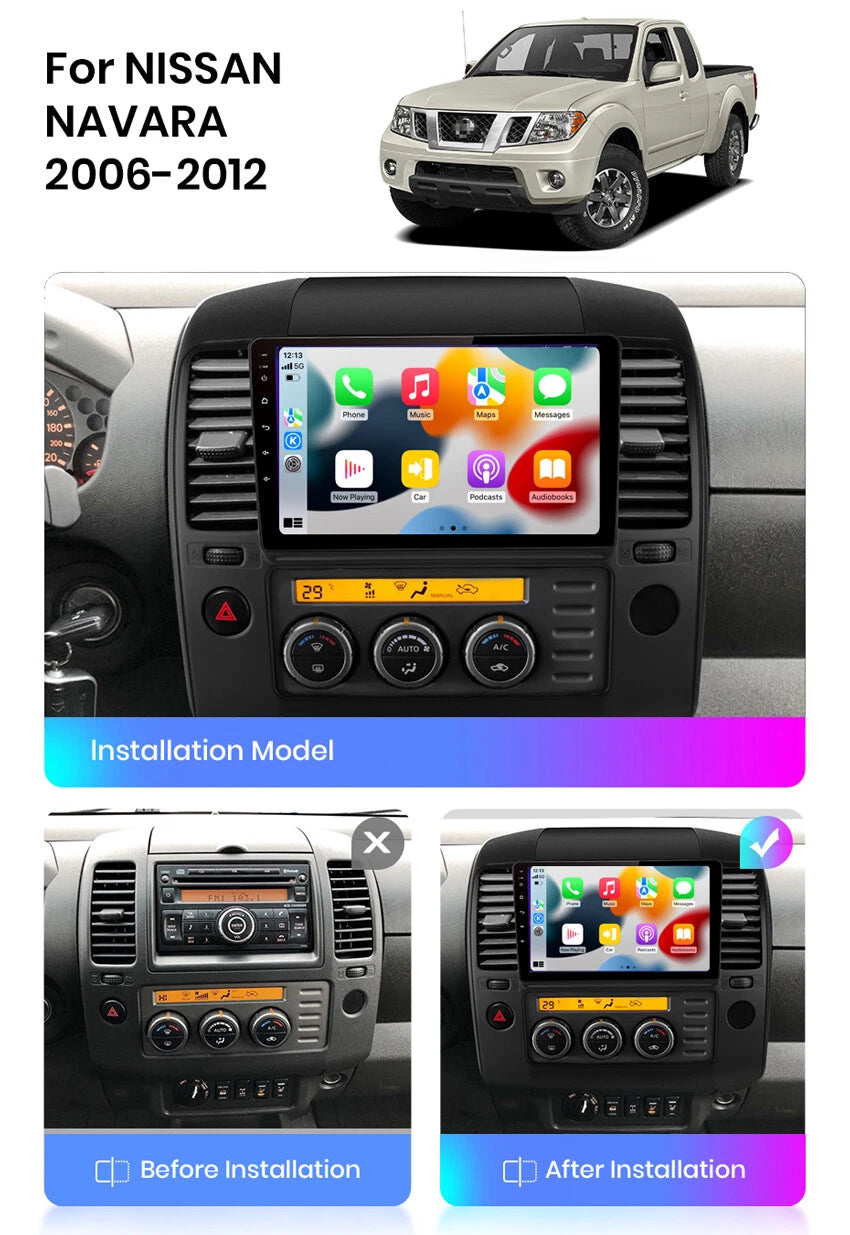 9'' Apple Carplay Android Auto Head Unit for Nissan Navara (2005-2014)