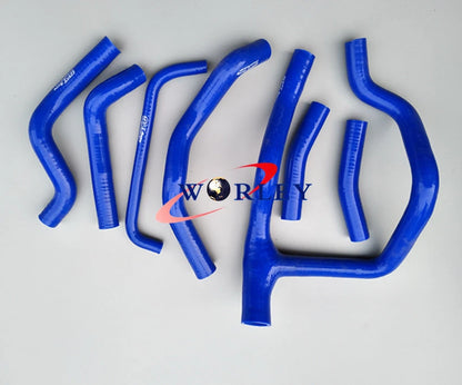 Aluminum Radiator + Blue Silicone Hose for Honda XRV750 Africa Twin (1993-2003)