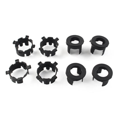 8 Pcs Black ABS Front Bumper Radar Probe Brackets for Jeep Wrangler (2018-2022)