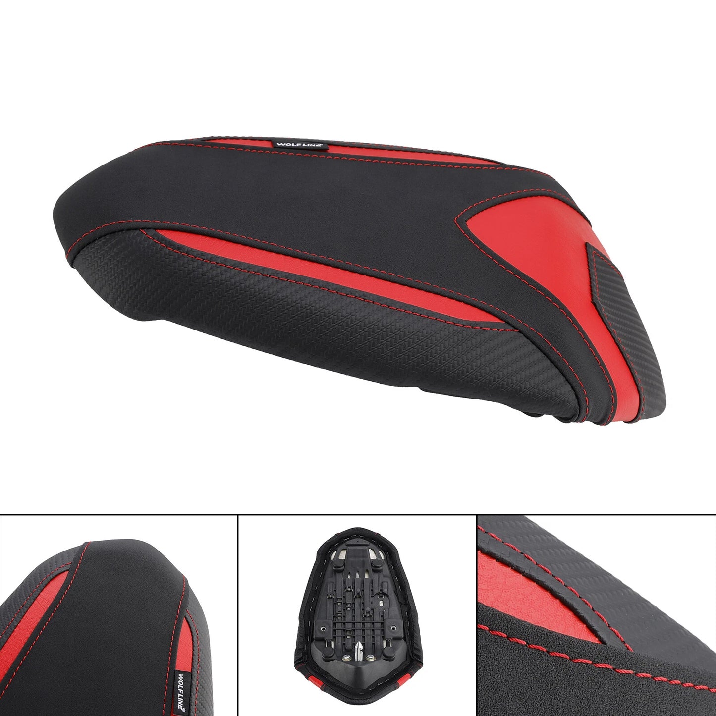 Rear Passenger Cushion Red for Triumph Street Triple 765 (2019-2024)