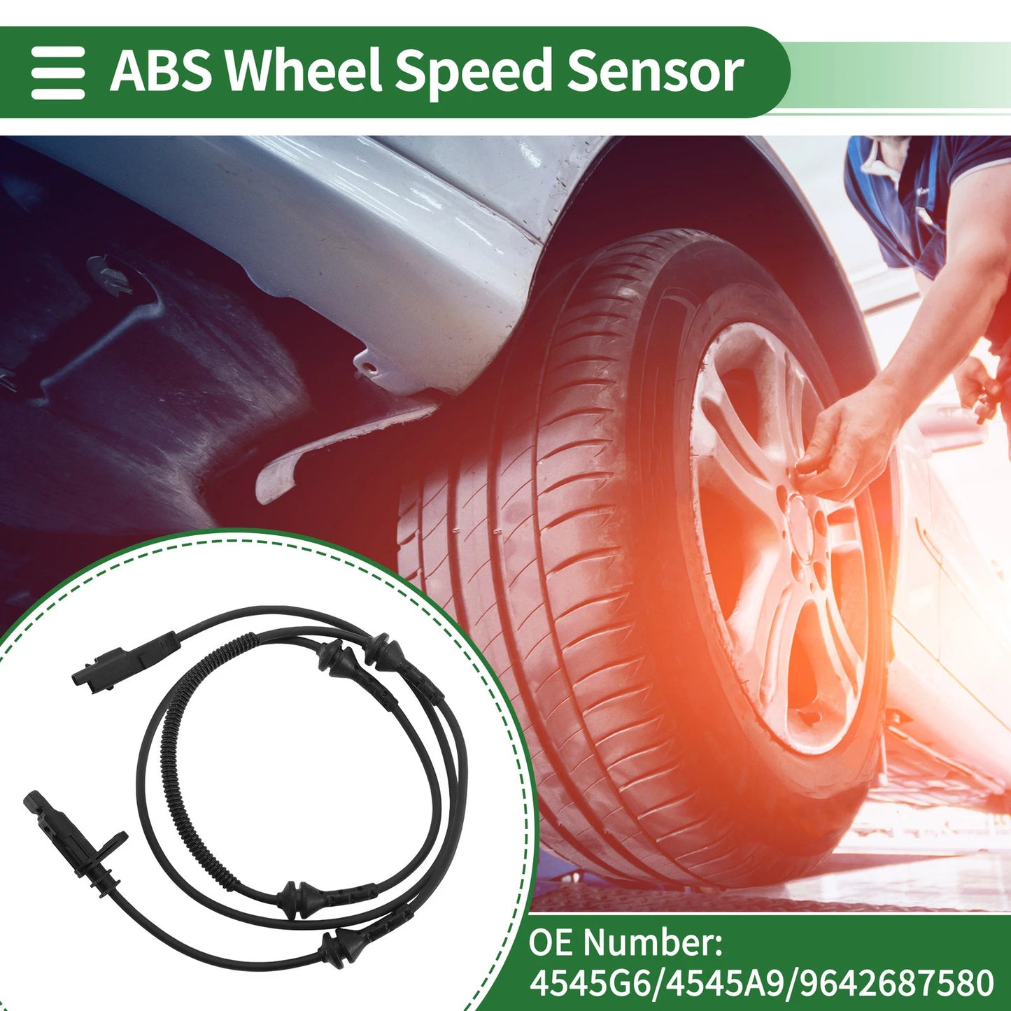 ABS Wheel Speed Sensor for PEUGEOT 407 (2004-2010)