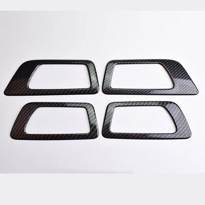 4x Carbon Fiber Inner Door Bowl Cover Trim for Toyota Highlander (2017–2019)