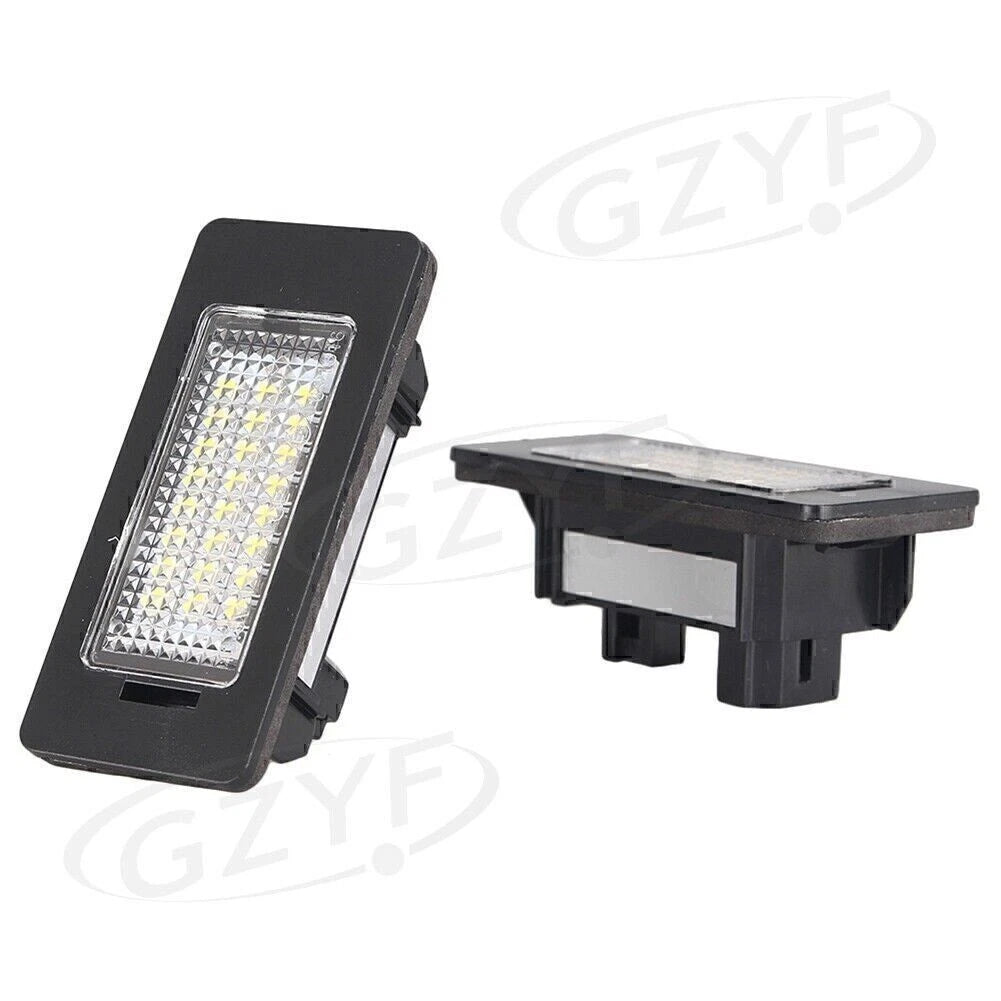 LED License Plate Lights Clear Lens for BMW E82 E90 F10 F25 (2007-2017)