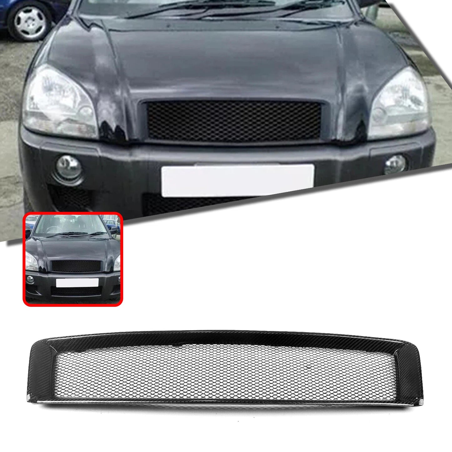 Front Bumper Upper Grille Mesh for Hyundai Tucson (2005-2009)