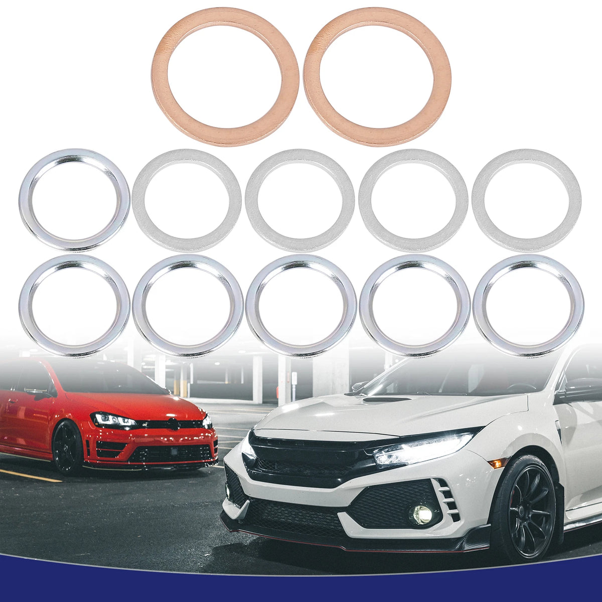 Oil Drain Plug Gaskets for Toyota (12 pcs) (1990-2023)