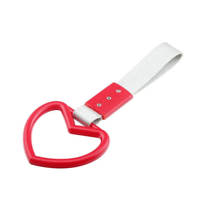 Heart JDM Tsurikawa Ring Handle Strap for Train Bus Drift Charm Tools Red