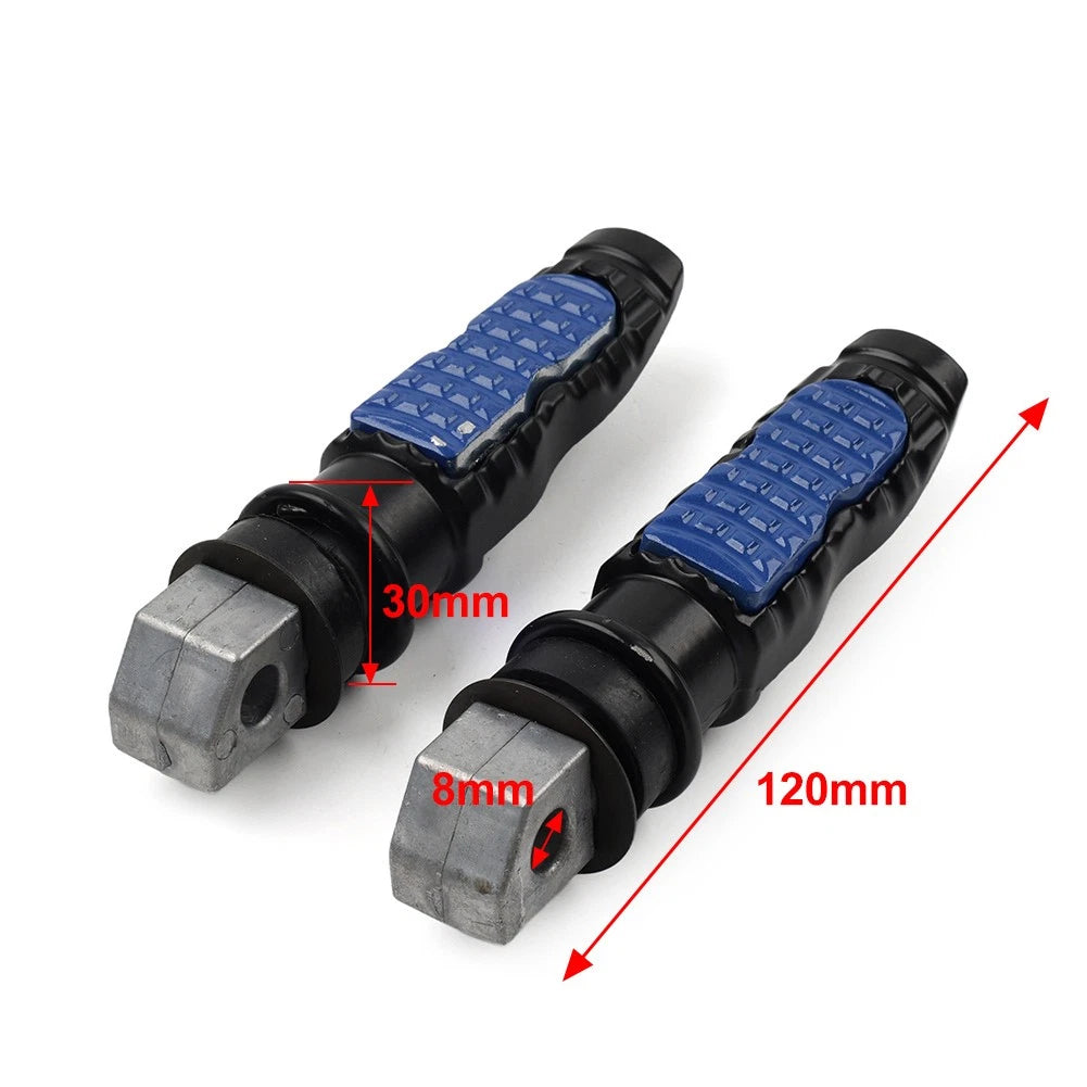 8MM Universal Motorcycle Rear Foot Pegs for Harley & Honda