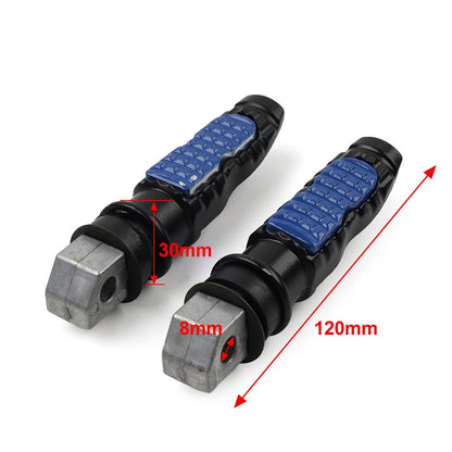 8MM Universal Motorcycle Rear Foot Pegs for Harley & Honda