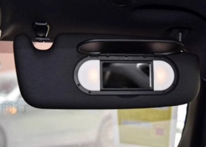 Black Sun Visor Mirror Cover for MINI Cooper F55 F56 F60 (2015-2022)