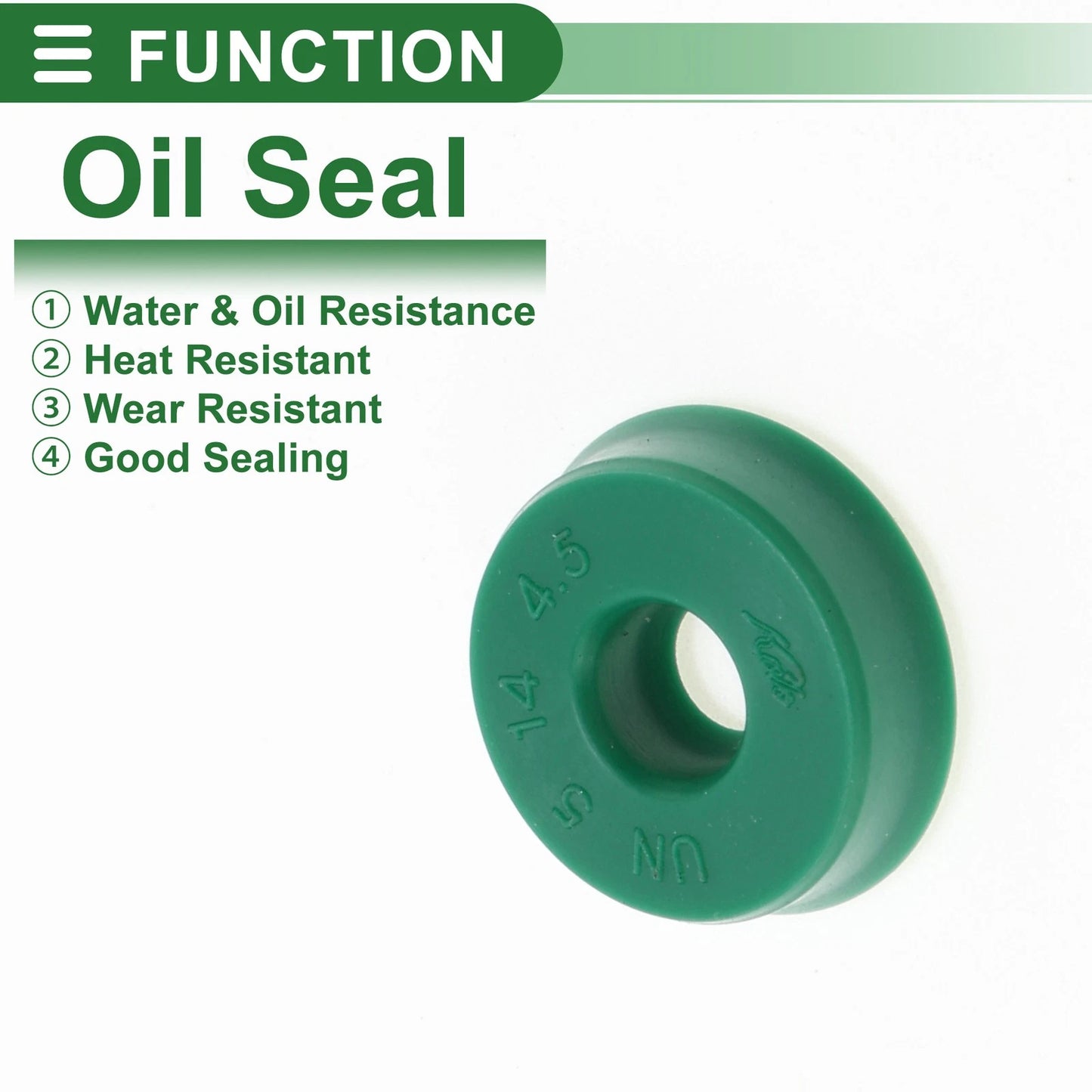 Oil Seal / 5x14x4.5mm / Seal Ring Rotary Shaft Seal TPU Green for Make Model