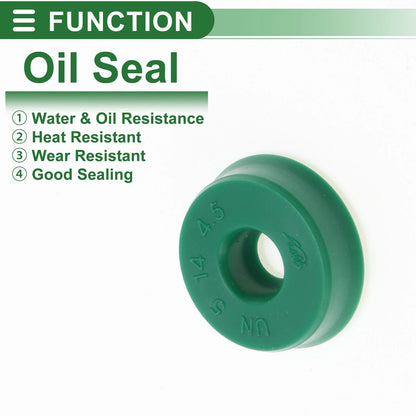 Oil Seal / 5x14x4.5mm / Seal Ring Rotary Shaft Seal TPU Green for Make Model