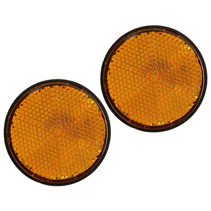 4 x Yellow Front Fork Reflectors for Honda & Kawasaki Motorcycles