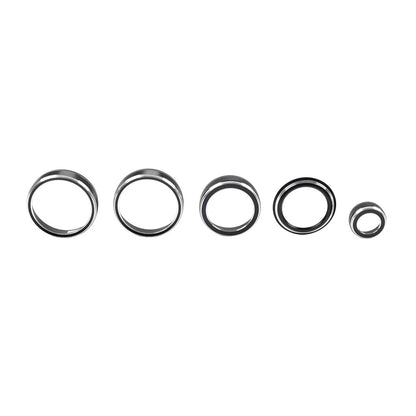 5 x Black Console Volume AC Switch Button Rings for Lexus NX250 350h (2022-2024)
