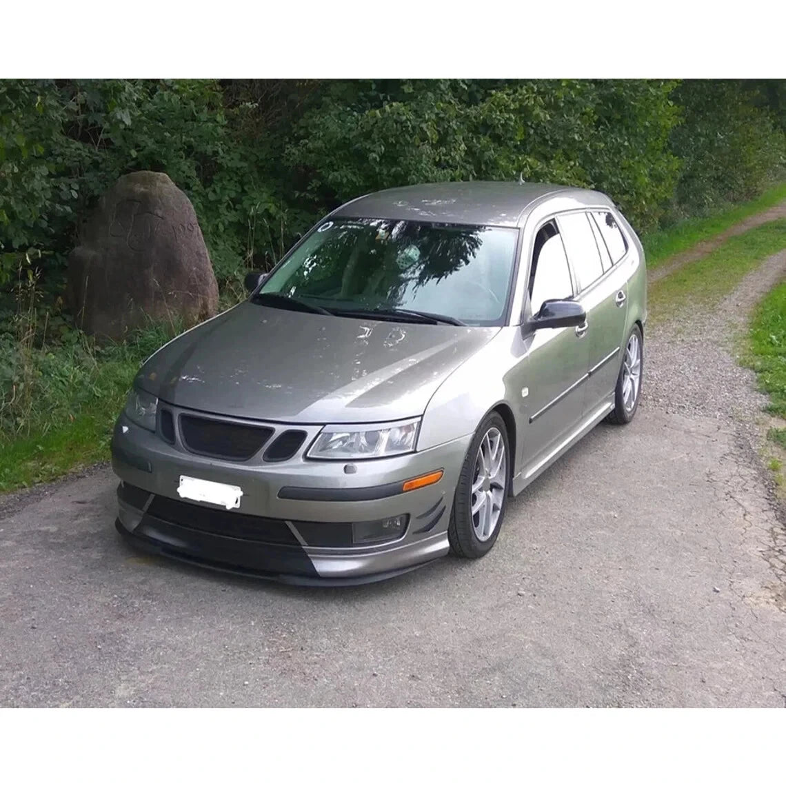 x3 Front Bumper Lip Spoiler for Saab 9-3 Mk1 Mk2 (2003-2014)