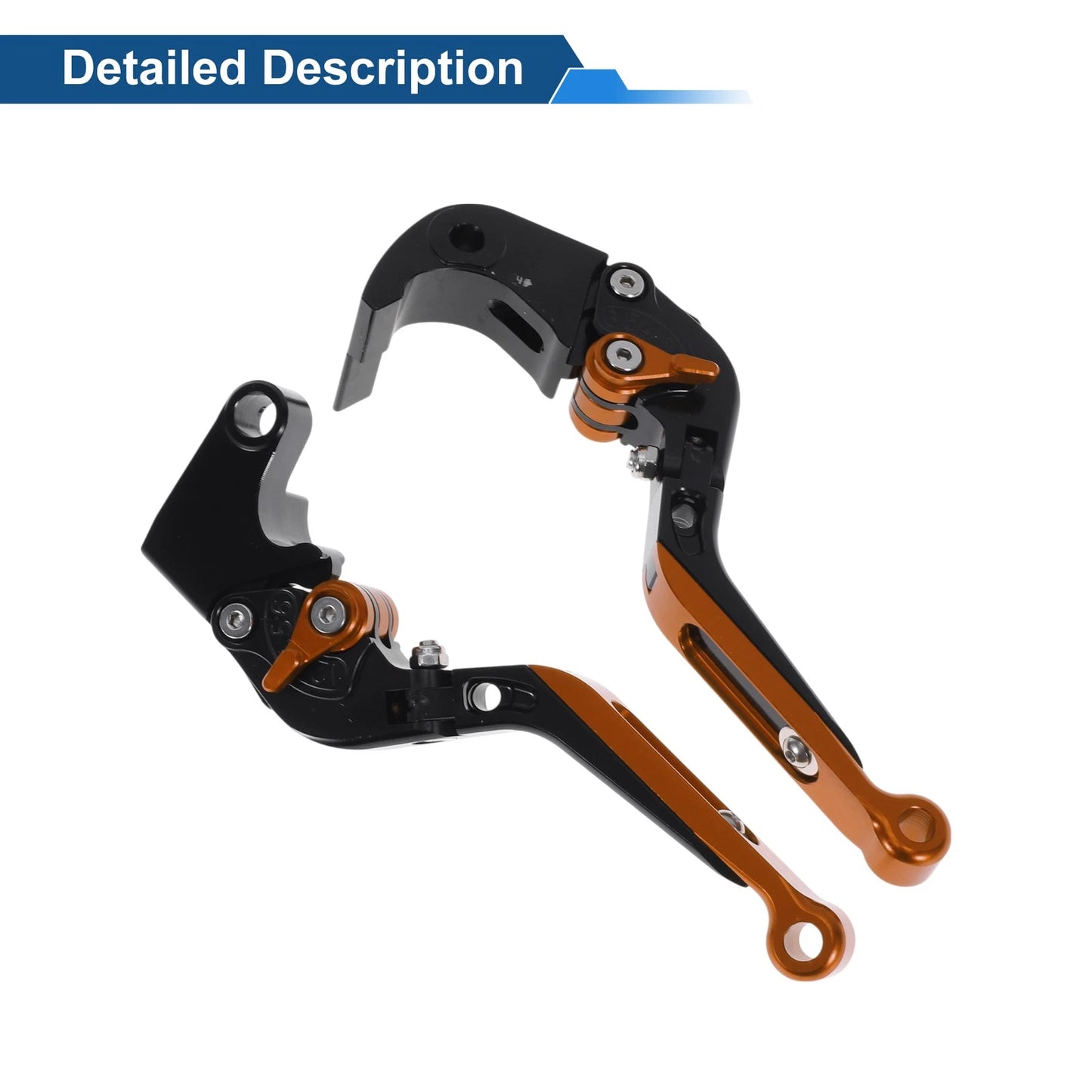 Adjustable Brake Clutch Levers for Honda CBR600RR 2007-2016 Black Orange