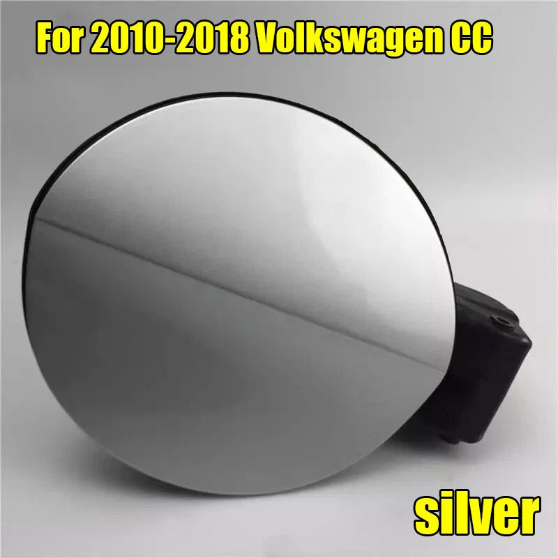 Silver Fuel Filler Door Tank Lid Gas Cap Cover for Volkswagen CC (2010–2018)