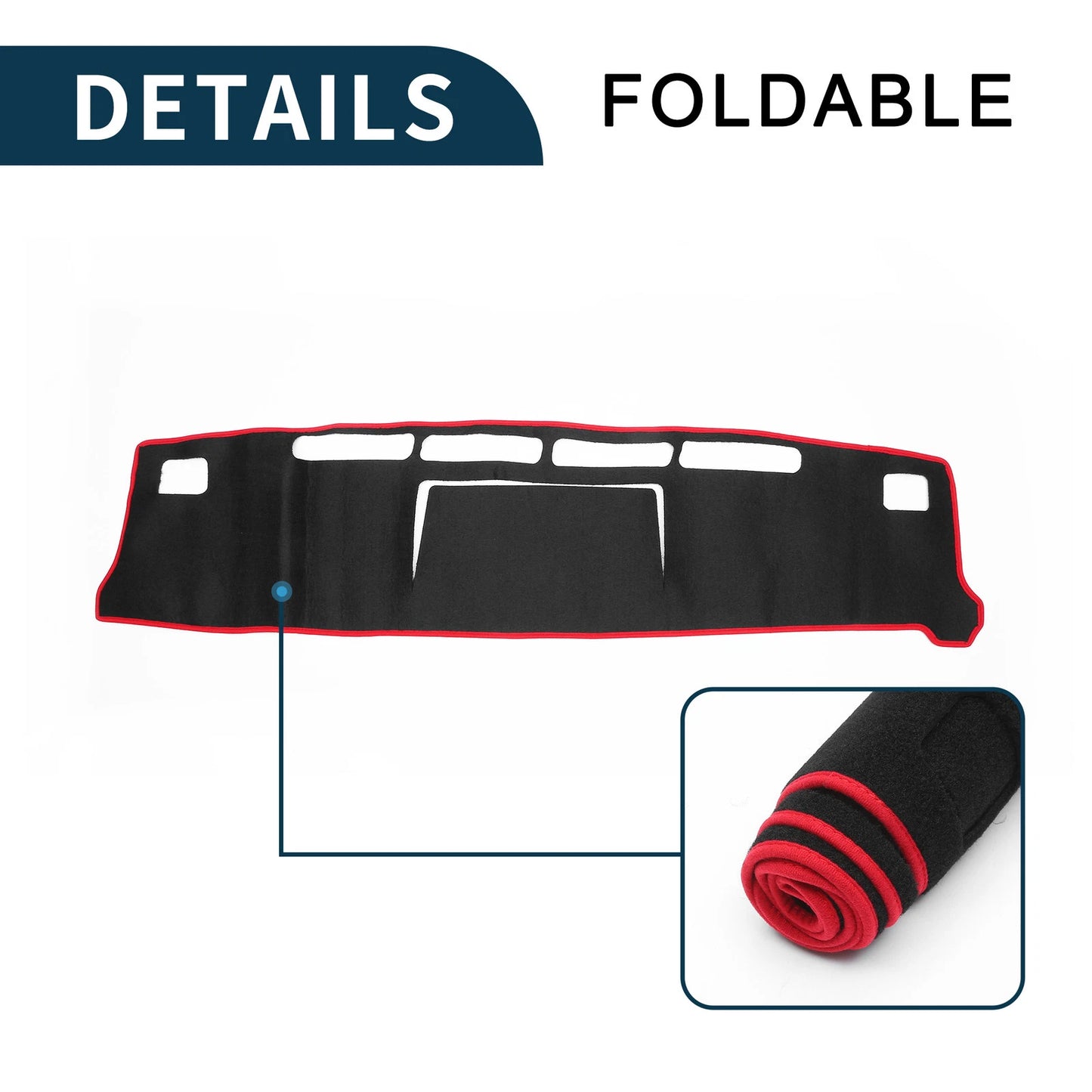 Dashboard Cover Mat for Nissan NV350 Caravan E26 (2012-2024) Black Red