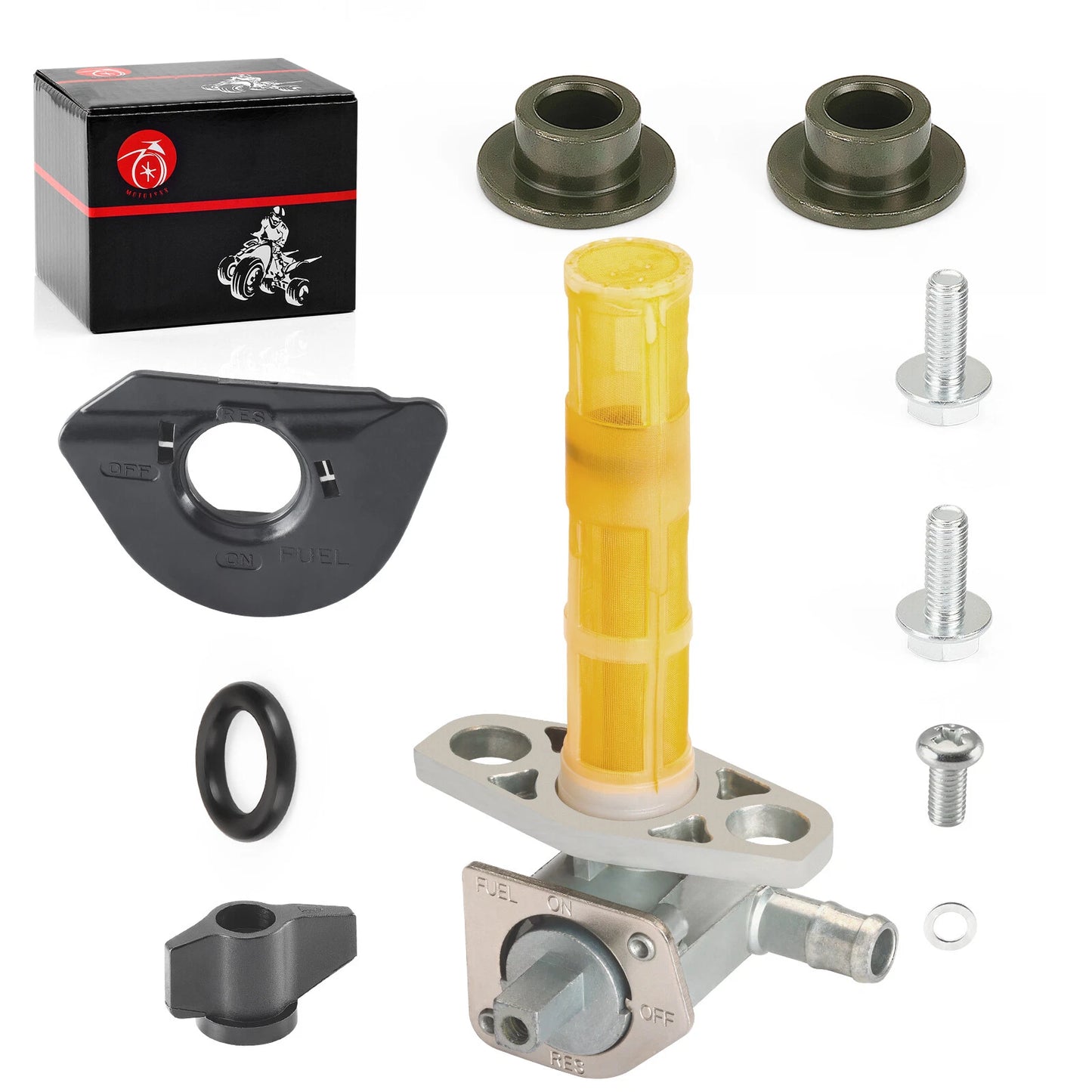 Fuel Valve Petcock Lever Fuel Mark Plate for Honda TRX450ER (2008–2014)