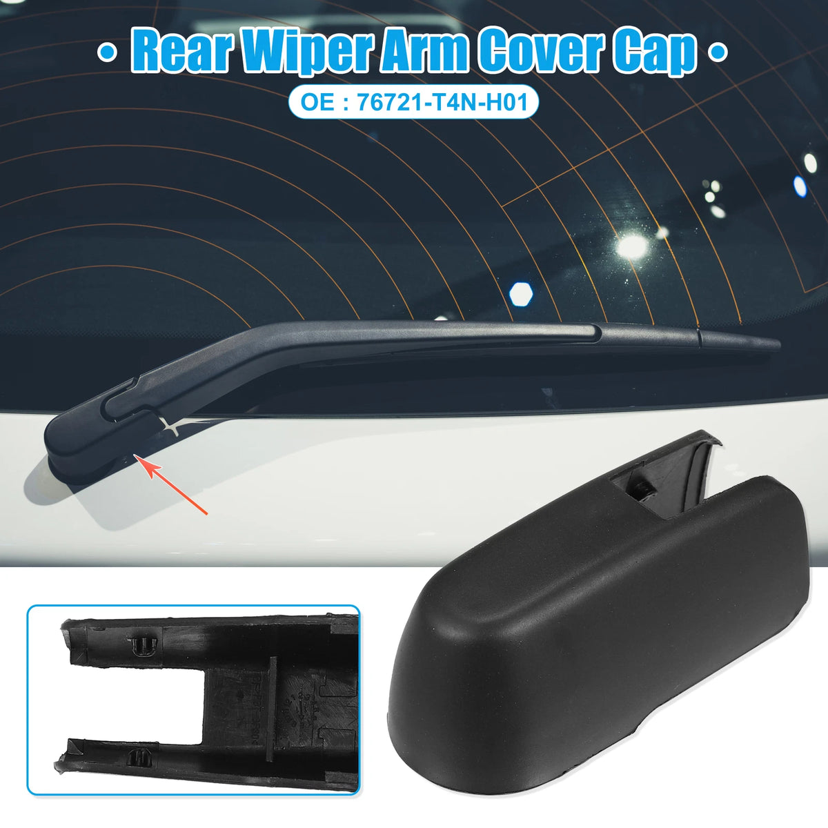 Rear Windshield Wiper Arm Nut Cover for Honda HR-V (2016-2023) - 1x Cap