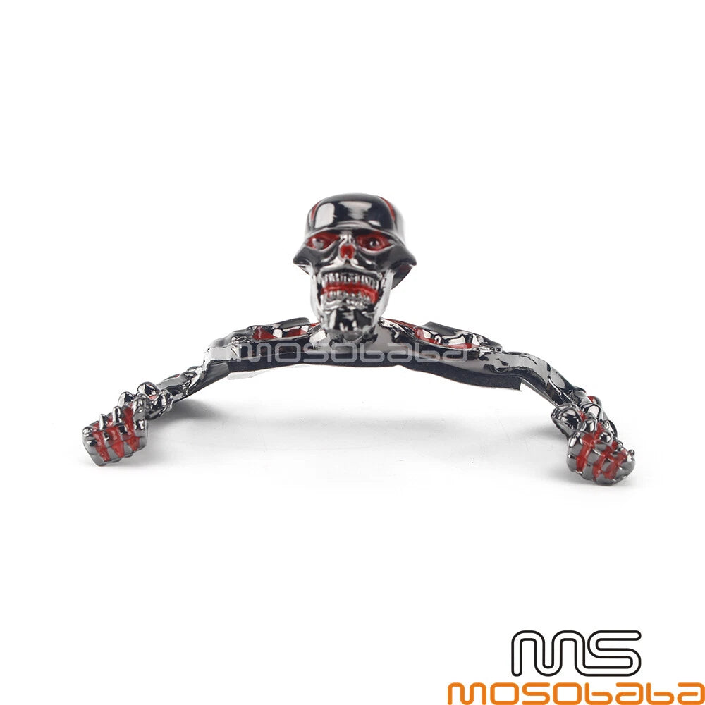Titanium Red Headlight Visor Skull Decor for Harley Ornament