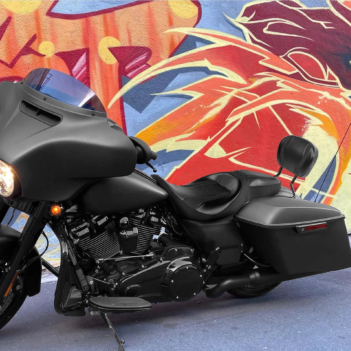 Rear Backrest Seat for Harley Electra Glide (2009-2023) Black
