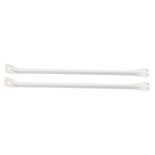 12-Inch White Metal Support Brackets for Closet Shelf