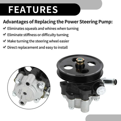 Power Steering Pump with Pulley for Toyota Camry 3.0L (2002-2006)