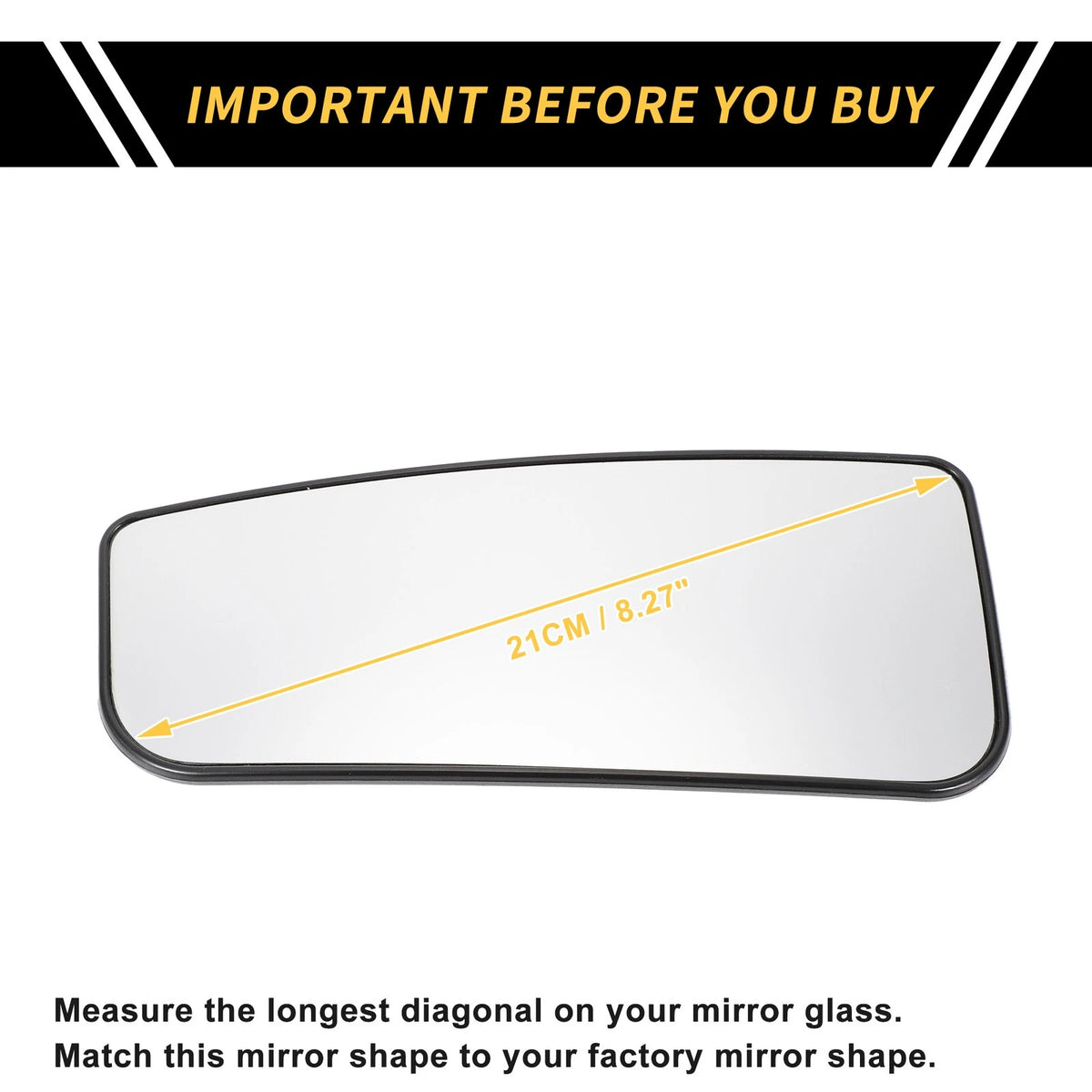 Heated Left Mirror Glass for Ford F-250 F-350 (2011-2016)