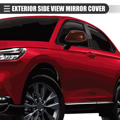 Left Side View Mirror Cover Trim for Honda CR-V (2012-2016) ABS Brown