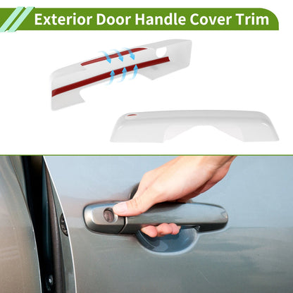 White ABS Exterior Door Handle Cover Trim for Ford Bronco (2021-2025)
