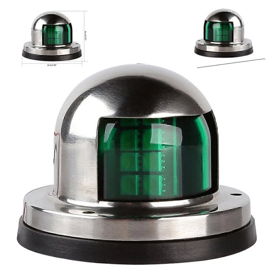12V Green LED Navigation Bow Light for Yacht Pontoon Boat