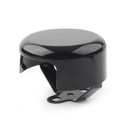 Black Smooth Horn Cover for Harley Softail FLHX FLT FLHT Dyna Bad Boy (2000-2023)