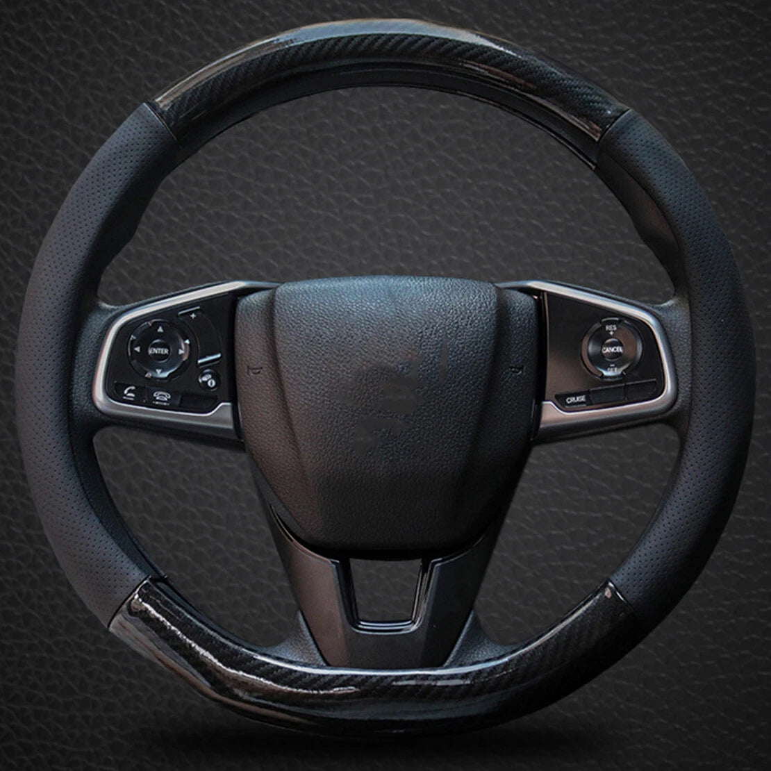 38cm PU Leather Steering Wheel Cover for Car SUV